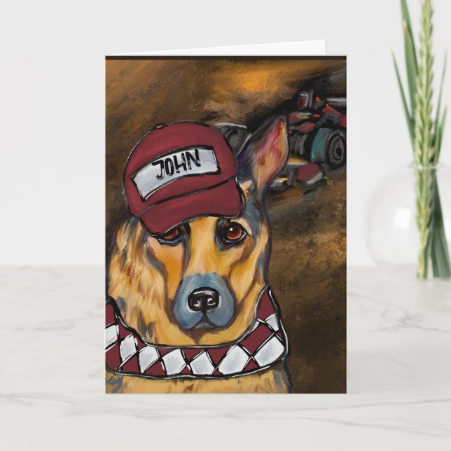 Deutscher Schäferhund Feiertagskarte (Vorderseite)