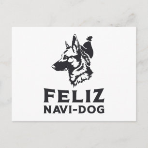 Deutscher Schäferhund Feliz Navi-Dog Hunde Tier Vi Postkarte