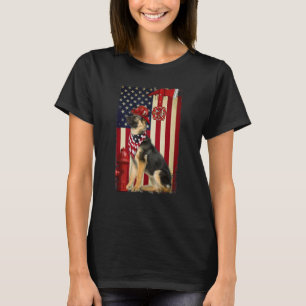 Deutscher Schäferhund Feuerwehrmann Amerikanische T-Shirt