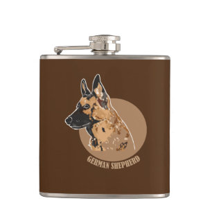 Deutscher Schäferhund Flachmann