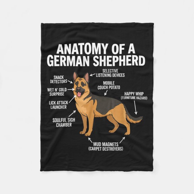Deutscher Schäferhund  Fleecedecke (Vorderseite)