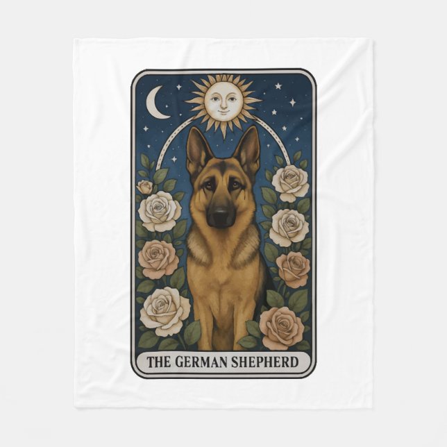 Deutscher Schäferhund Fleecedecke (Vorderseite)