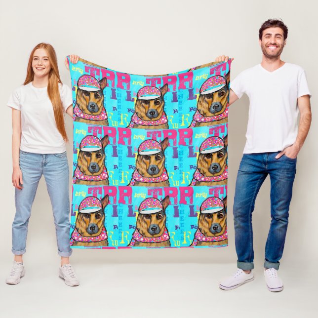 Deutscher Schäferhund Fleecedecke (Beispiel)