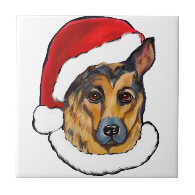 Deutscher Schäferhund Fliese (Vorderseite)