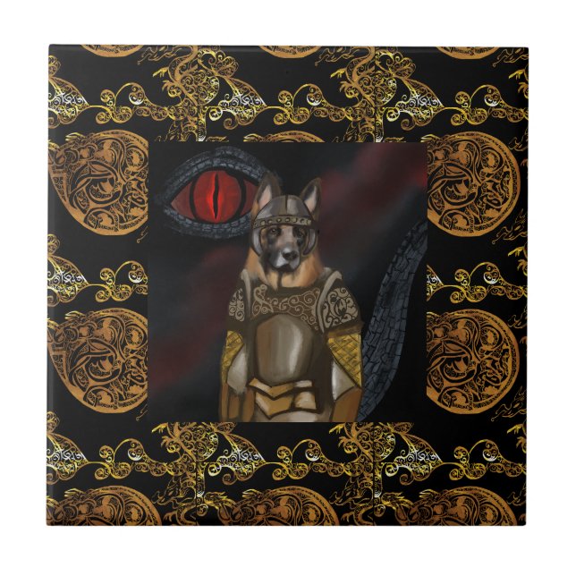 Deutscher Schäferhund            Fliese (Vorderseite)