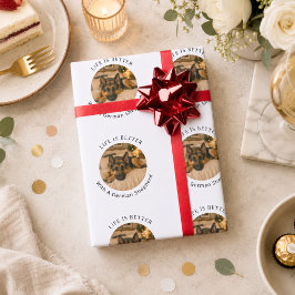 Deutscher Schäferhund Foto Das Leben ist besser Geschenkpapier
