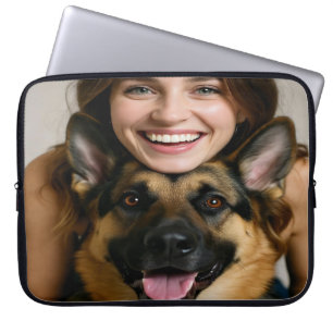 Deutscher Schäferhund-Foto personalisieren Laptopschutzhülle