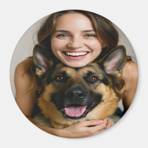 Deutscher Schäferhund Foto Personalisieren Magnet