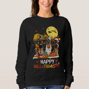 Deutscher Schäferhund Frohes Hallothanksmas Hallow Sweatshirt