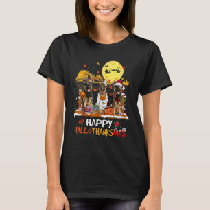 Deutscher Schäferhund Frohes Hallothanksmas Hallow T-Shirt