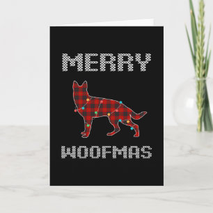 deutscher Schäferhund fröhliche woofmas Geschenke Karte