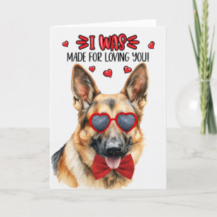 Deutscher Schäferhund für die Liebe Valentine Feiertagskarte