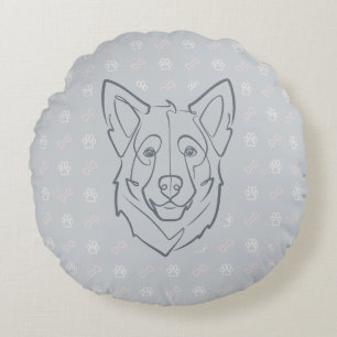 Deutscher Schäferhund, Gebaut zum Beschützen, Gebo Rundes Kissen