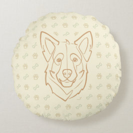 Deutscher Schäferhund, Gebaut zum Beschützen, Gebo Rundes Kissen