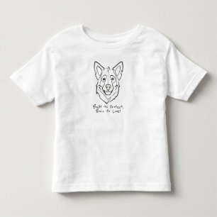 Deutscher Schäferhund, Gebaut zum Schützen, Gebore Kleinkind T-shirt