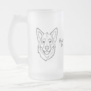 Deutscher Schäferhund, Gebaut zum Schützen, Gebore Mattglas Bierglas
