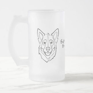 Deutscher Schäferhund, Gebaut zum Schützen, Gebore Mattglas Bierglas