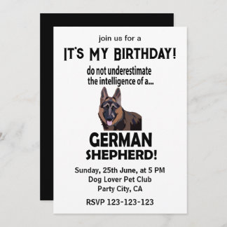 Deutscher Schäferhund Geburtstagsschäfer Einladung