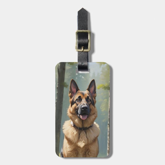 Deutscher Schäferhund-Gepäckanhänger Gepäckanhänger (Vorderseite vertikal)