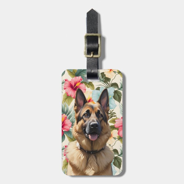 Deutscher Schäferhund-Gepäckanhänger Gepäckanhänger (Vorderseite vertikal)