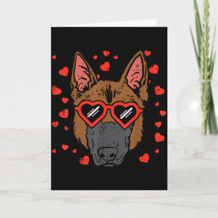 Deutscher Schäferhund Gesicht Herz Gles Valentinst Karte