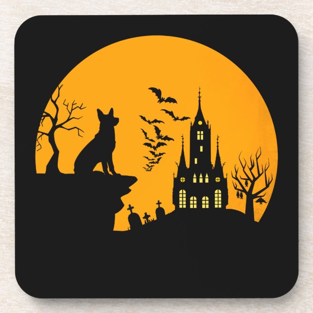 Deutscher Schäferhund Getränkeuntersetzer (Vorderseite)