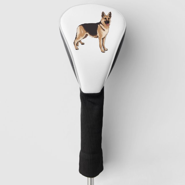 Deutscher Schäferhund Golf Headcover (Vorderseite)