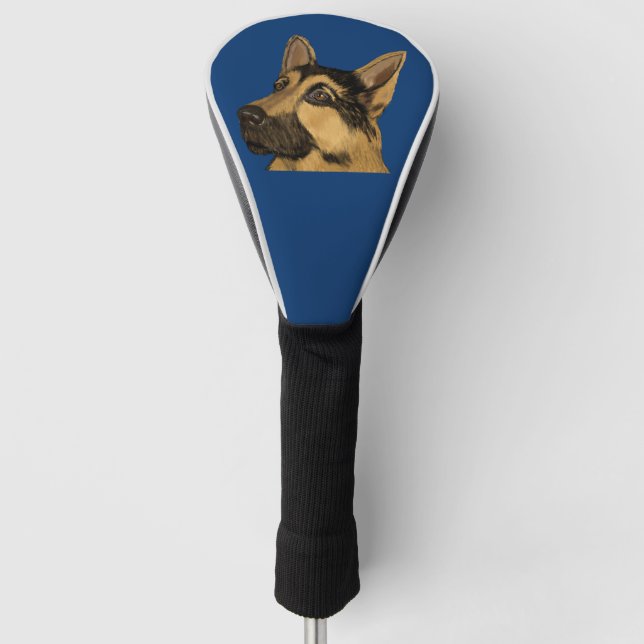 Deutscher Schäferhund Golf Headcover (Vorderseite)