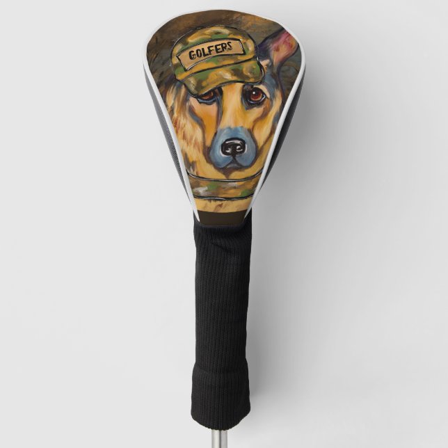 Deutscher Schäferhund Golf Headcover (Vorderseite)