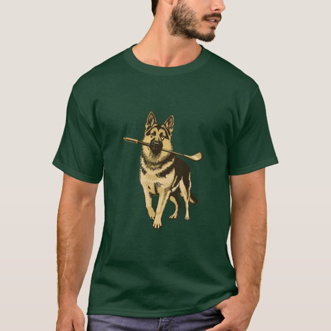 Deutscher Schäferhund Golf  T-Shirt (Vorderseite)