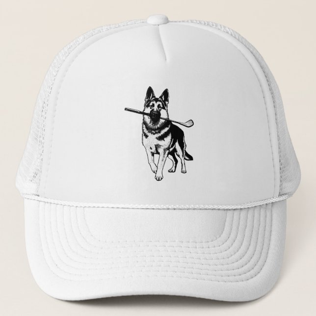 Deutscher Schäferhund Golf  Truckerkappe (Vorderseite)