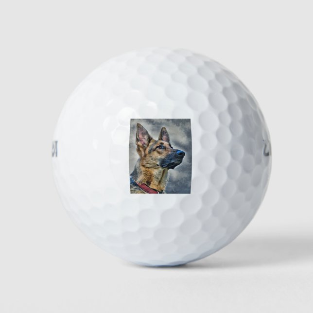 Deutscher Schäferhund Golfball (Vorderseite)