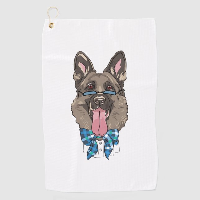 Deutscher Schäferhund Golfhandtuch (Vorderseite)