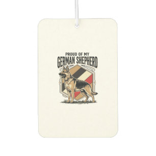 Deutscher Schäferhund Grafik Vintage Gravur Hunde Autolufterfrischer