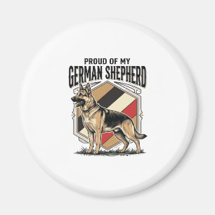 Deutscher Schäferhund Grafik Vintage Gravur Hunde Magnet