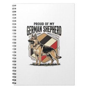 Deutscher Schäferhund Grafik Vintage Gravur Hunde Notizblock