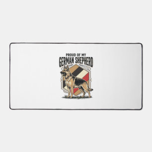 Deutscher Schäferhund Grafik Vintage Gravur Hunde Schreibtischunterlage