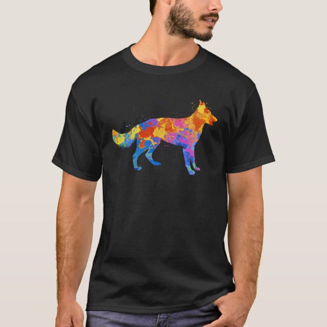 Deutscher Schäferhund Graphic Dow Eigentümer T-Shirt (Vorderseite)