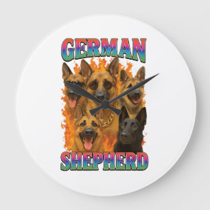 Deutscher Schäferhund Große Wanduhr