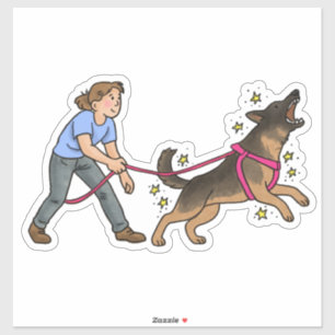 Deutscher Schäferhund (GSD) Bissarbeit Auto Aufkle Aufkleber