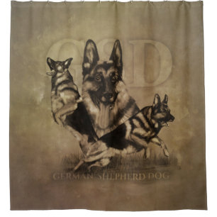 Deutscher Schäferhund - GSD Collage Duschvorhang