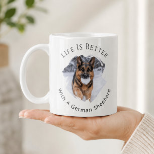 Deutscher Schäferhund GSD Foto Das Leben ist besse Kaffeetasse