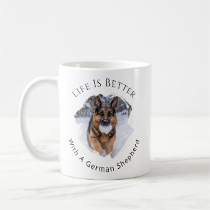 Deutscher Schäferhund GSD Foto Das Leben ist besse Kaffeetasse