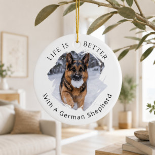 Deutscher Schäferhund GSD Foto Leben Ist Besser Keramik Ornament