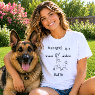 Deutscher Schäferhund GSD Humor verwaltet T-Shirt