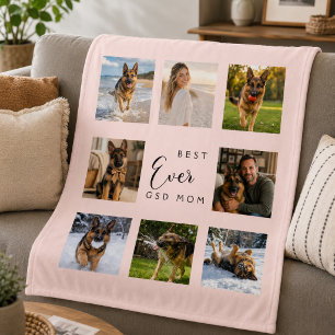 Deutscher Schäferhund GSD Mama Mutter blassrosa Fo Fleecedecke