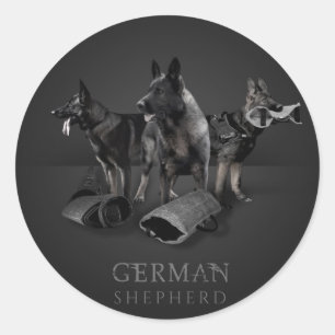 Deutscher Schäferhund - GSD Runder Aufkleber