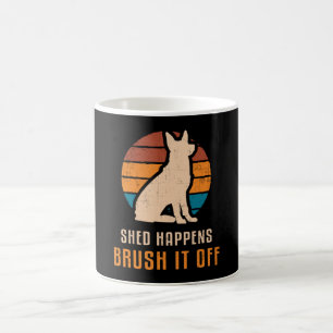 Deutscher Schäferhund Haart Passiert Hund Vintage Kaffeetasse