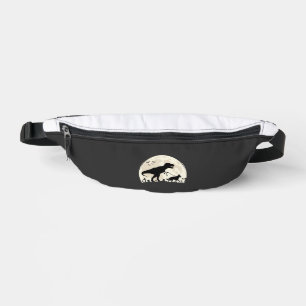 Deutscher Schäferhund Halloween Dinosaur Mond Silh Bauchtasche