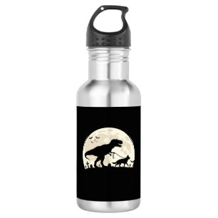 Deutscher Schäferhund Halloween Dinosaur Mond Silh Edelstahlflasche